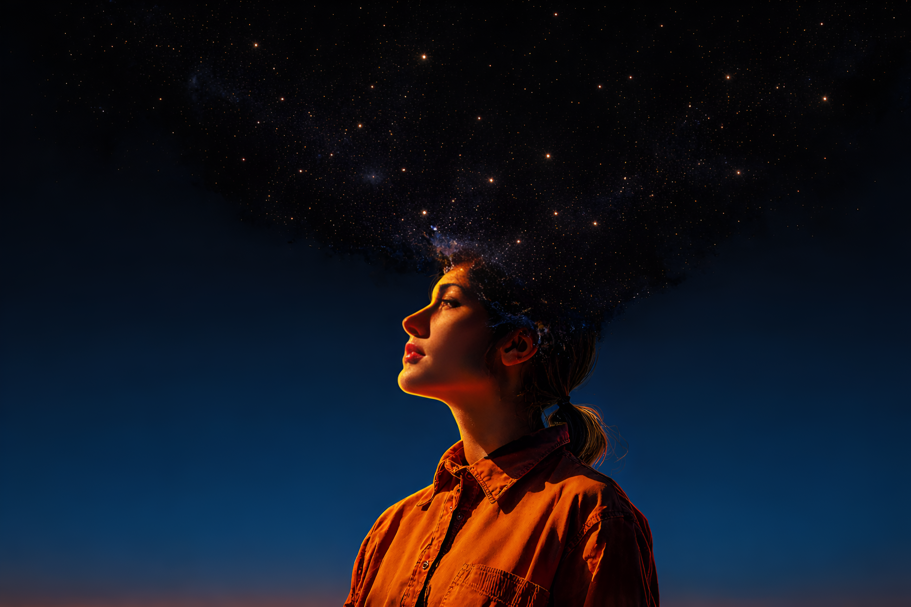 Glowing nature landscape